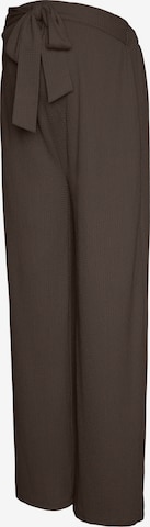 Wide Leg Pantalon MAMALICIOUS en marron : devant