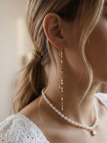 Kamakula Ohrringe 'Linear Chain'‌‌‌ in Gold