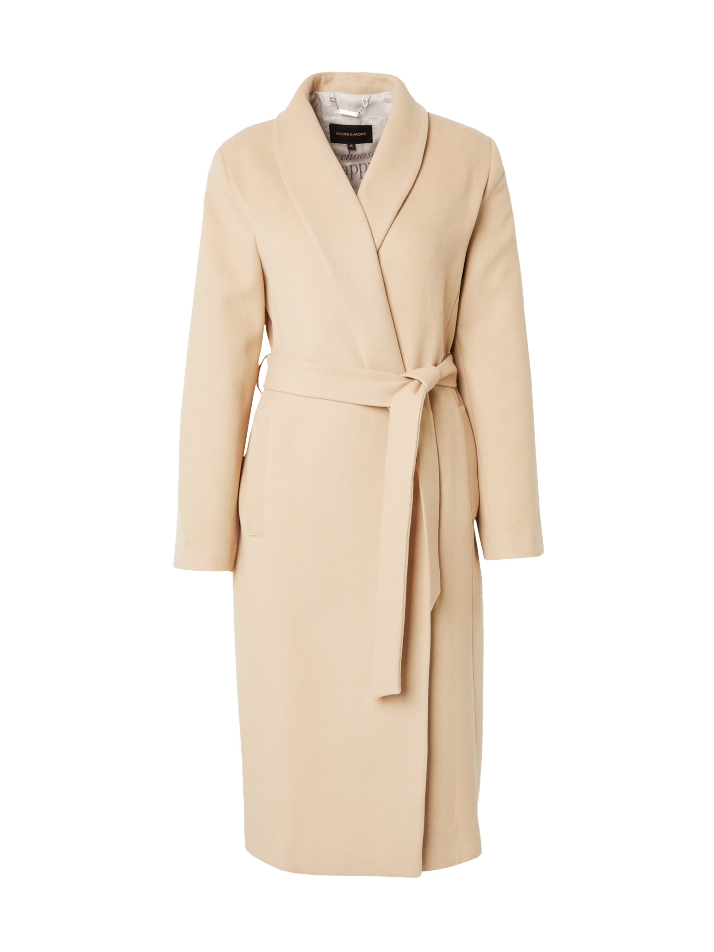 Manteau mi-saison MORE & MORE en beige : devant