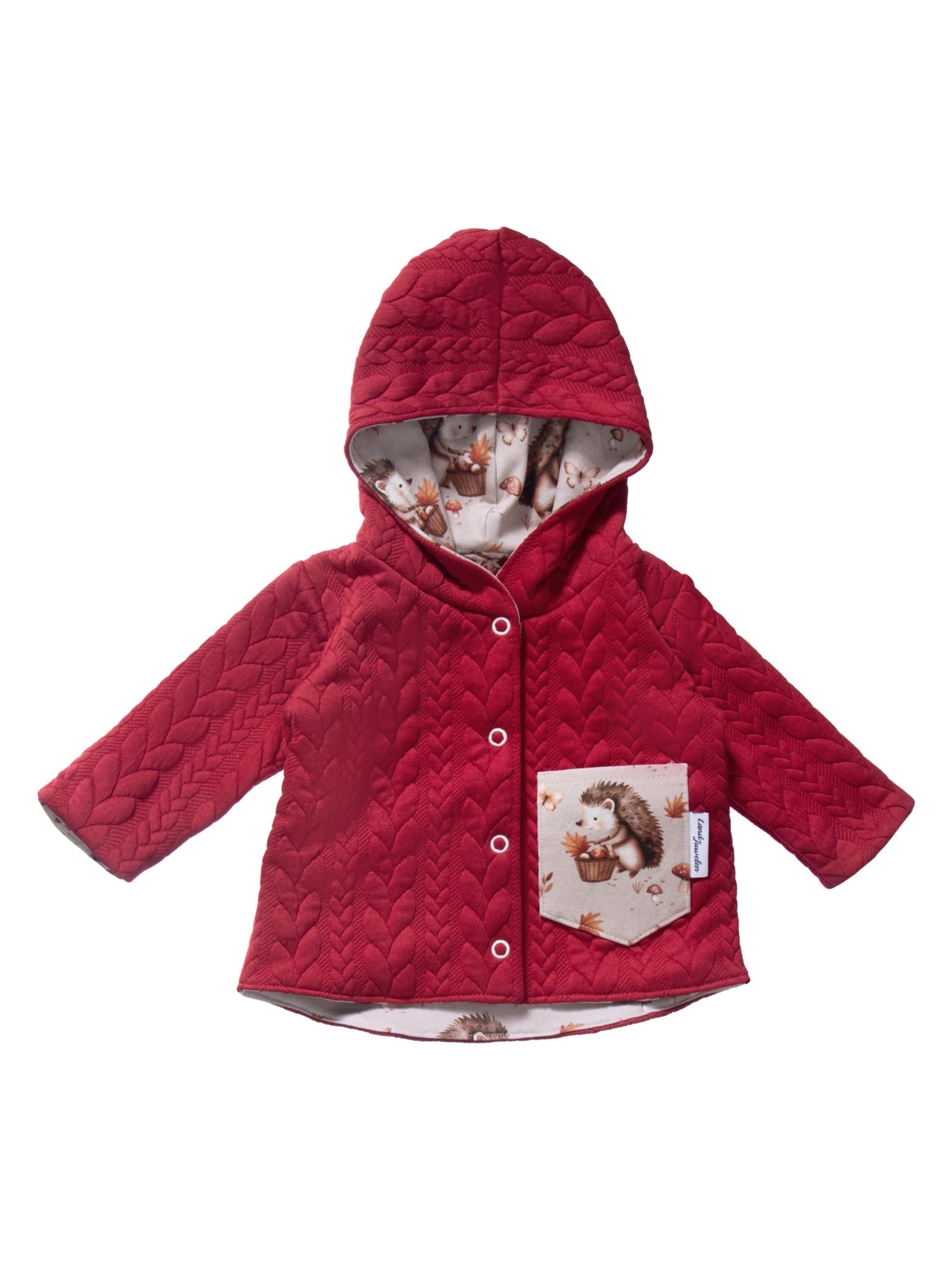 Land-Juwelen Between-season jacket 'Igel' in Red: front