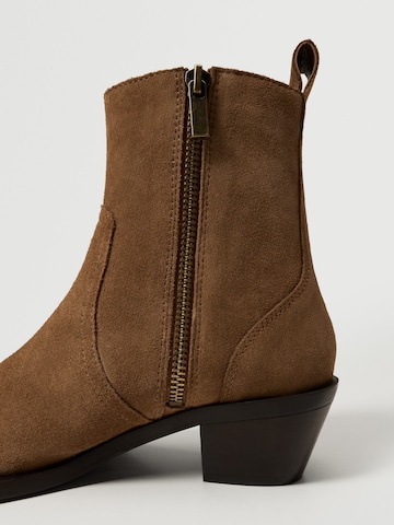 MANGO Ankle Boots 'FAR1' in Brown