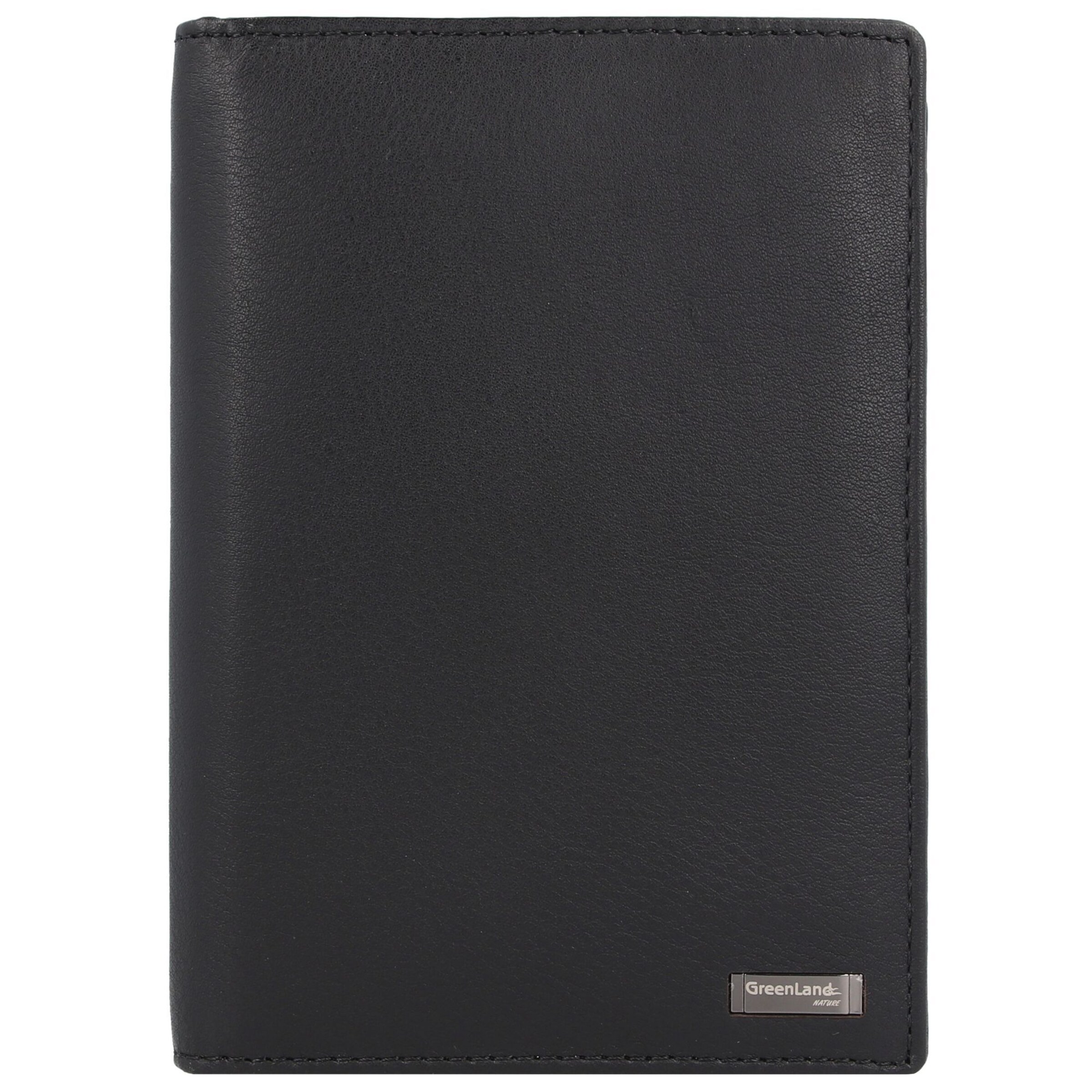 Greenland Nature Wallet 'Black Nappa' in Black: front