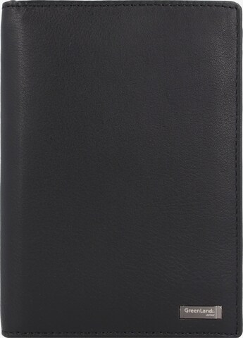 Greenland Nature Wallet 'Black Nappa' in Black: front