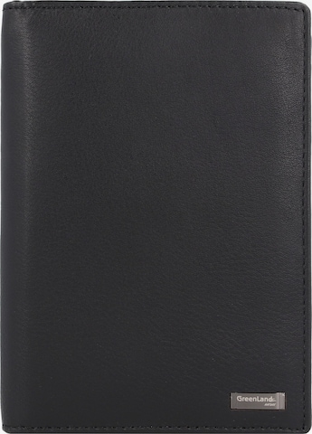Greenland Nature Wallet 'Black Nappa' in Black: front