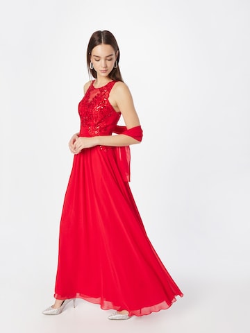 mascara Evening Dress in Red