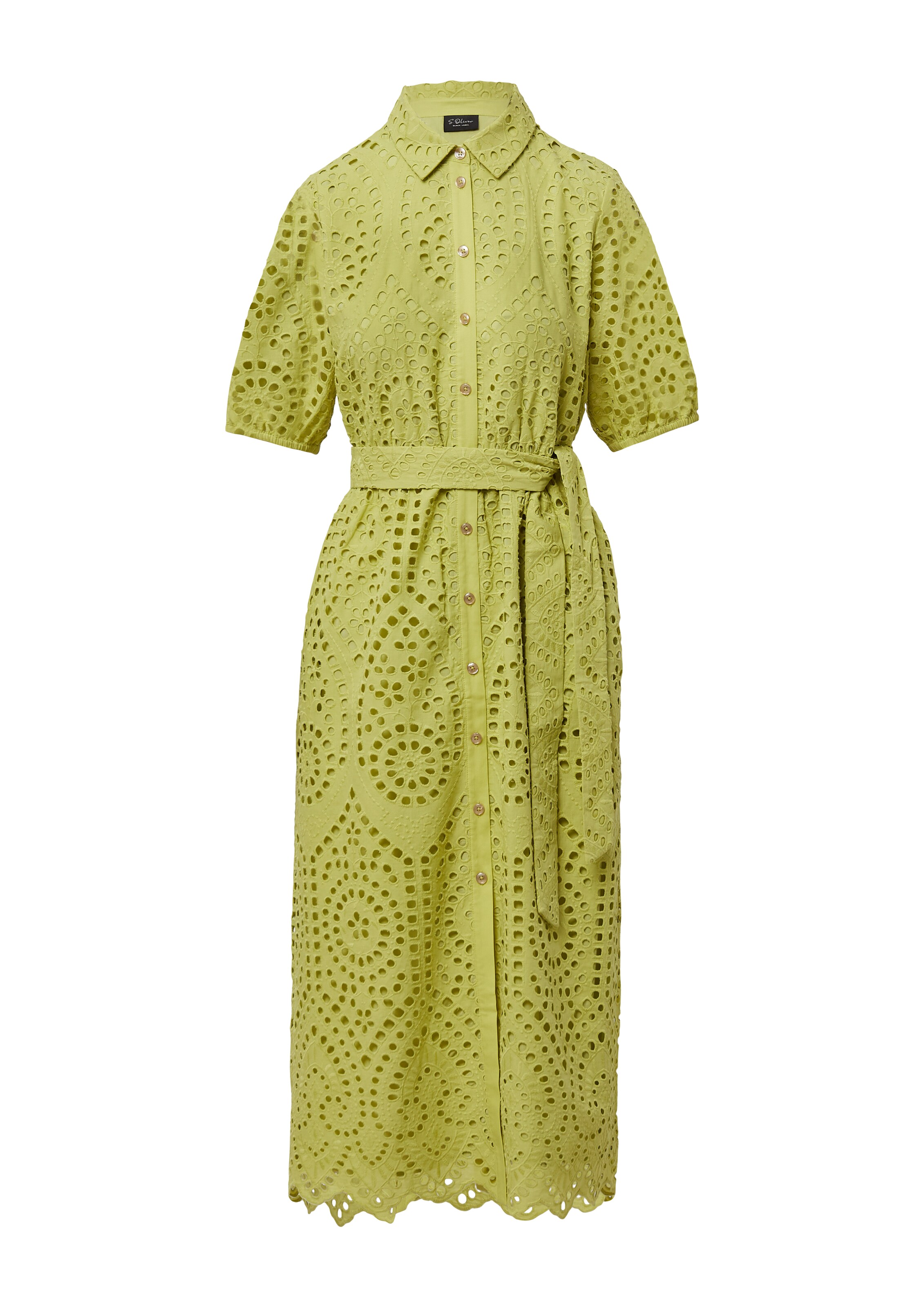 s.Oliver BLACK LABEL Blusenkleid in Grün: Vorderseite