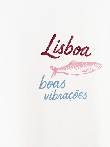 MANGO TEEN - Camiseta 'LIS' en blanco