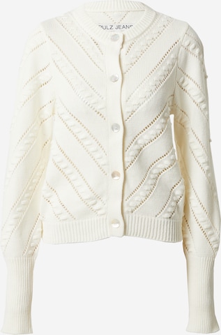 PULZ Jeans Knit Cardigan 'Amy' in Beige: front