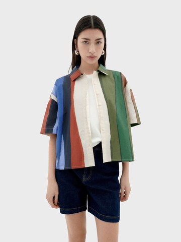 Thinking MU Shirt ' ANNA ' in Blue: front