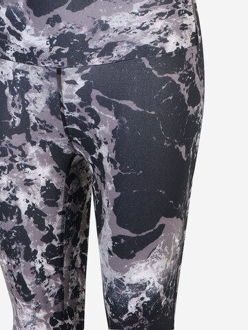 ADIDAS PERFORMANCE Skinny Sporthose 'Essentials Print' in Grau