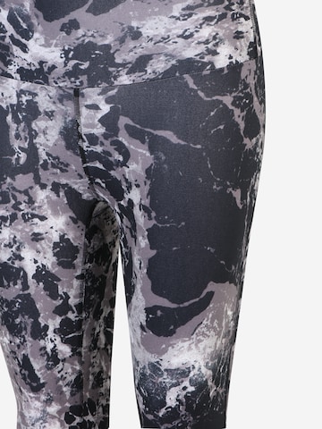 ADIDAS PERFORMANCE Skinny Workout Pants 'Essentials Print' in Grey