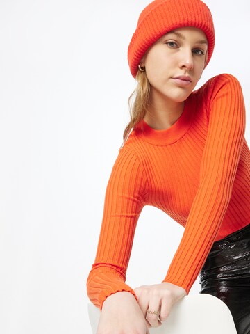 PIECES Pullover 'CRISTA' in Orange