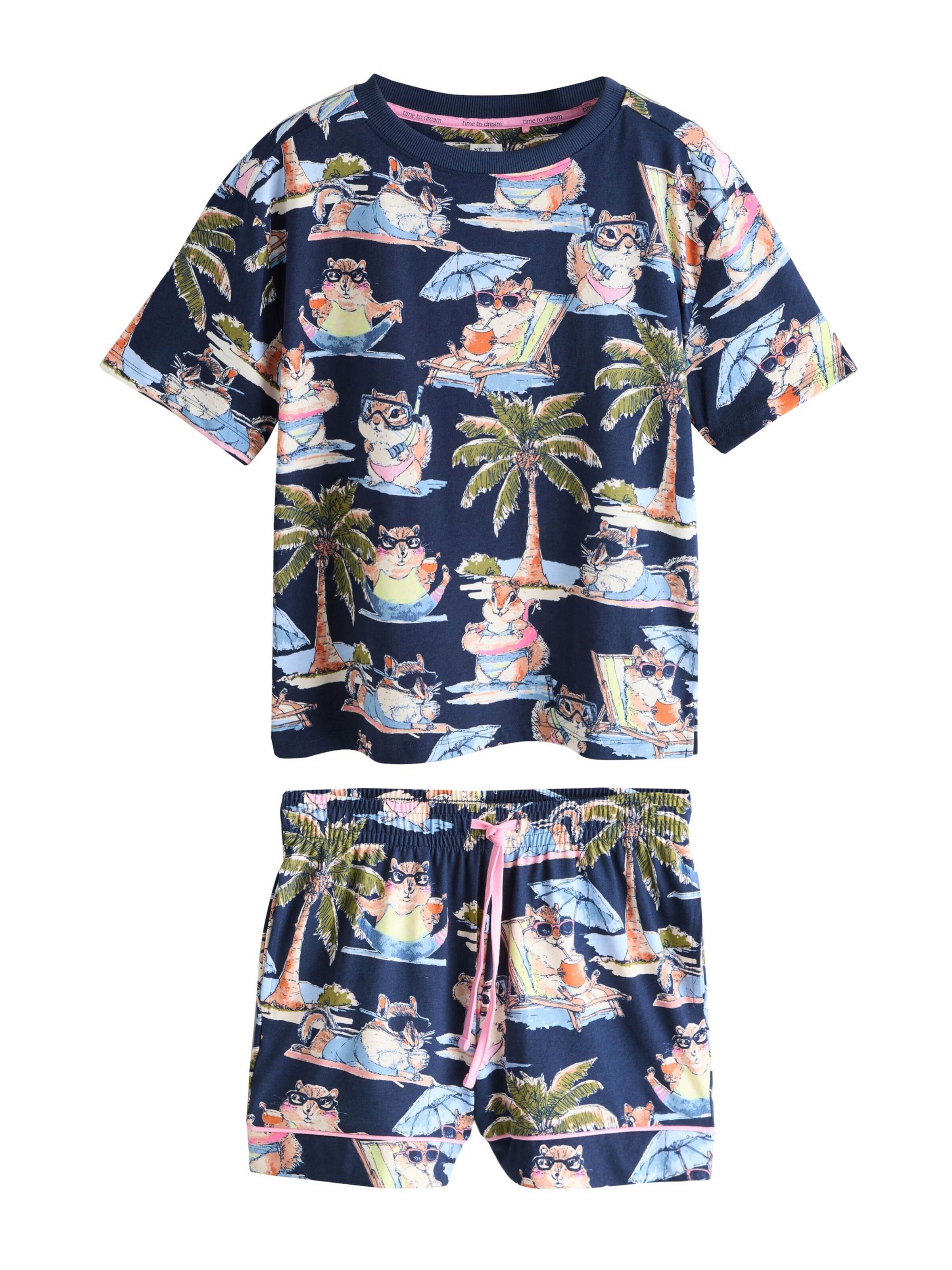 Next Korte pyjama in Blauw: voorkant