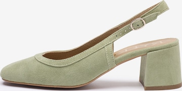 RYŁKOCipele s potpeticom i otvorenom petom - zelena boja: prednji dio