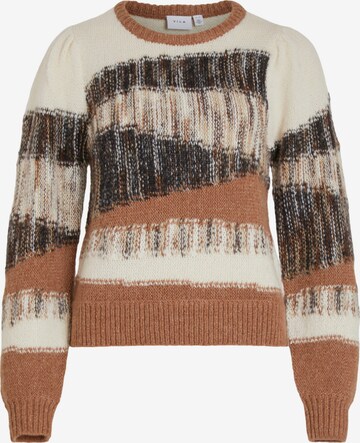 VILA Sweater 'Yoko' in Brown: front