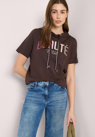 CECIL Sweatshirt in Brown: front