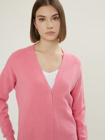 Influencer Knit Cardigan in Pink