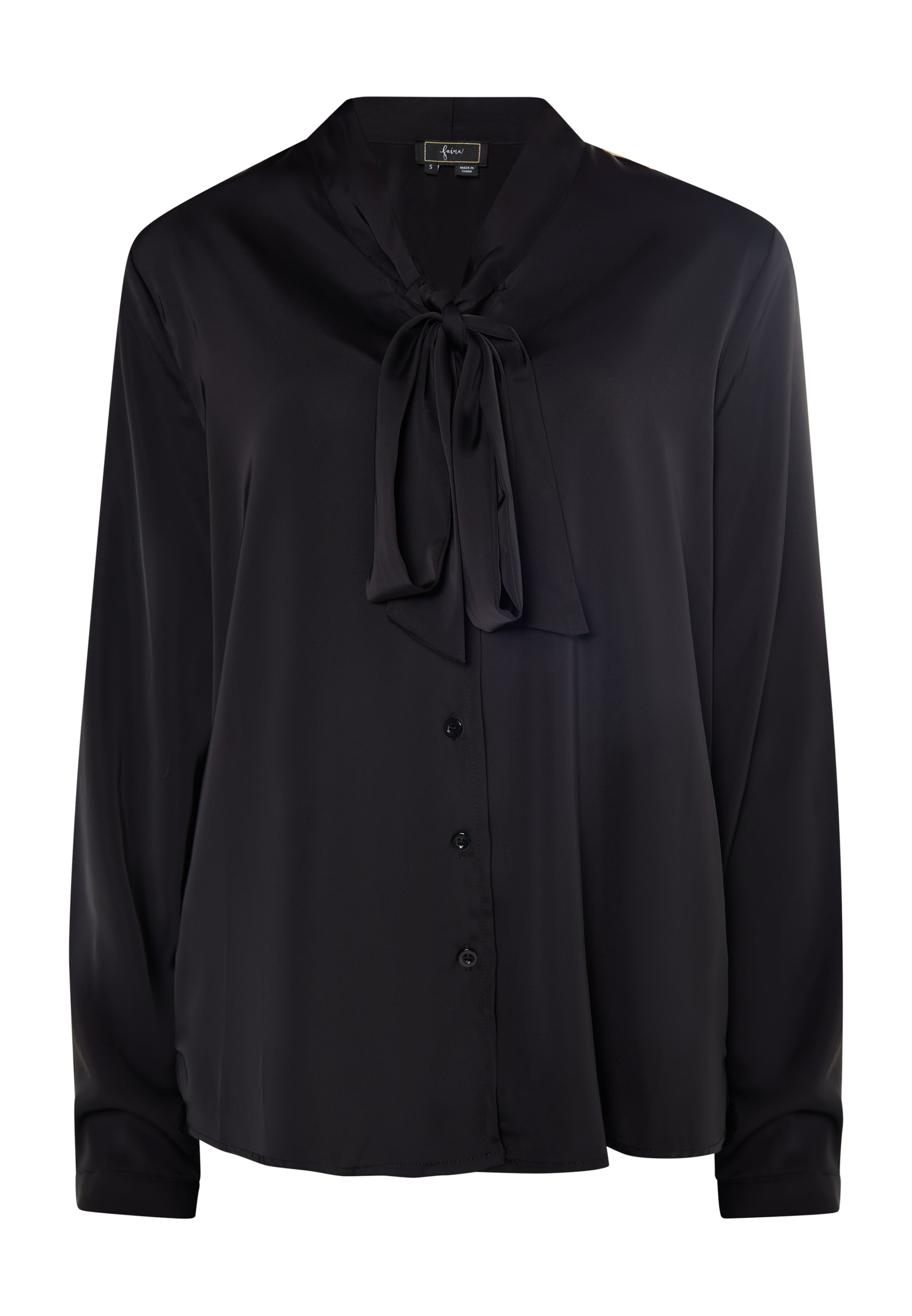 faina Μπλούζα σε μαύρο: μπροστά