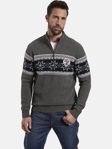 Jan Vanderstorm Sweater ' Eeru ' in Grey: front