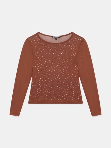 T-shirt No Matter What en marron