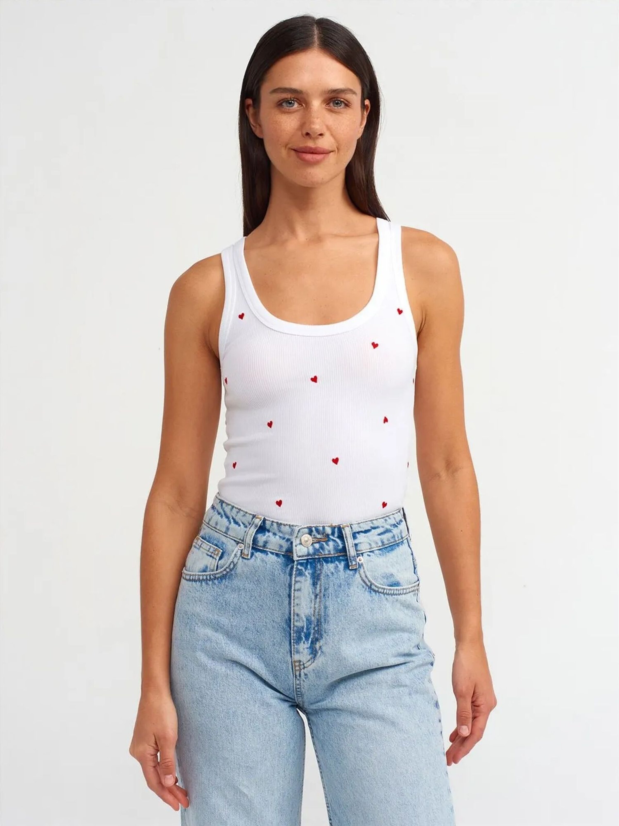 Top di Dilvin in bianco: frontale