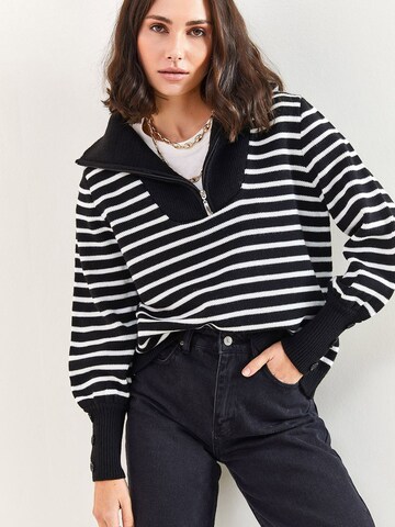 Bianco Lucci Pullover in Schwarz: Vorderseite