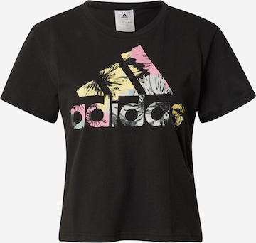 ADIDAS SPORTSWEAR Performance Shirt 'Allover Print ' in Black: front