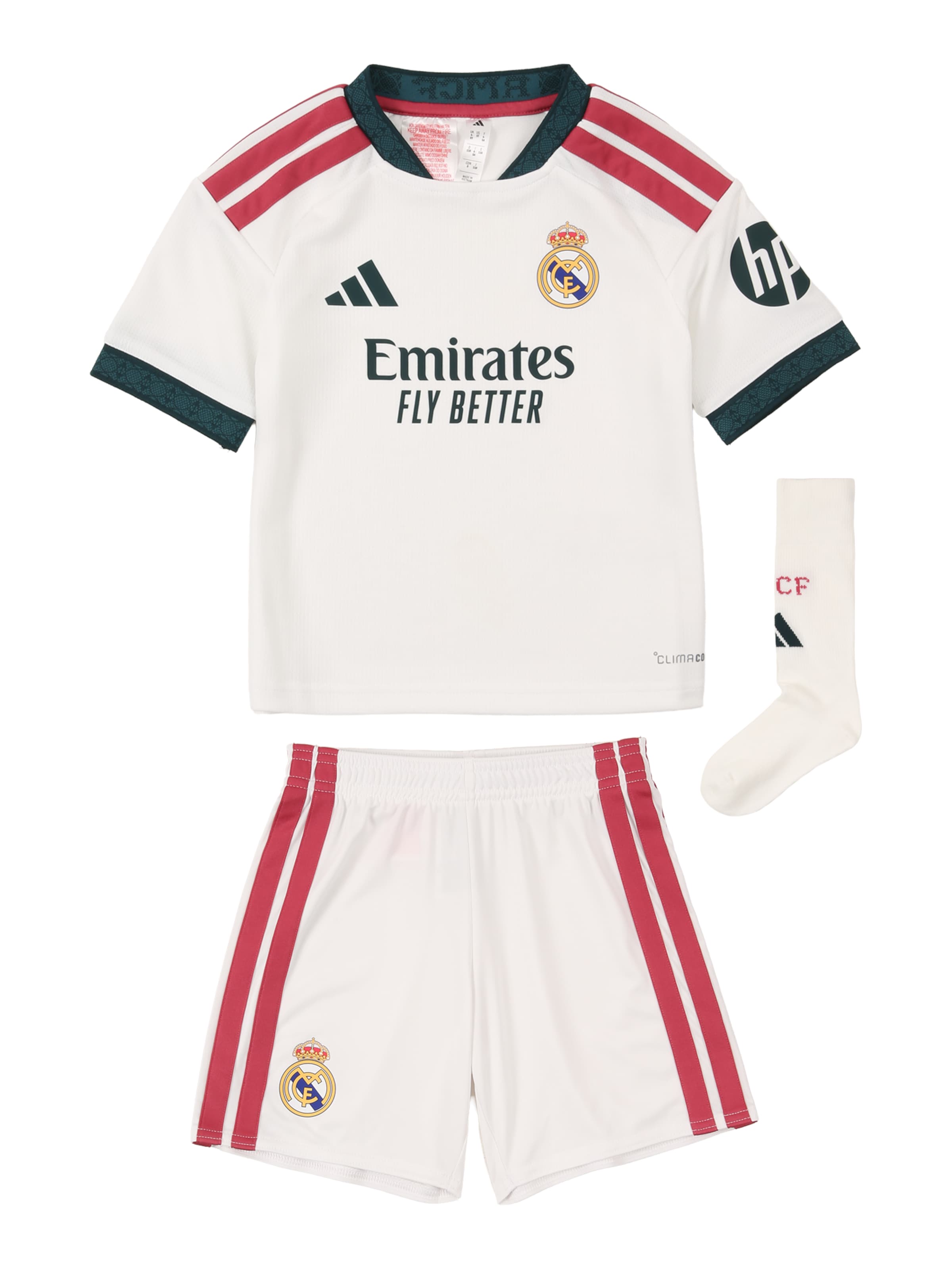 ADIDAS PERFORMANCE Regular fit Träningsoverall 'REAL H MINI' i vit: framsida