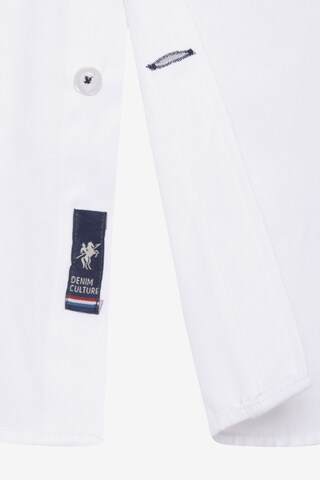 DENIM CULTURE Regular fit Button Up Shirt 'ERMIN' in White