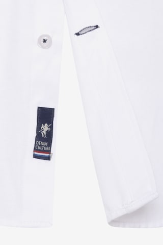 DENIM CULTURE Regular Fit Skjorte 'ERMIN' i hvit