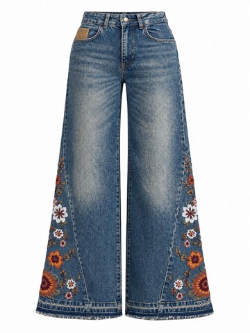 IT'S BASIC Flared Jeans 'FLARE MID RISE JEANS' i blå