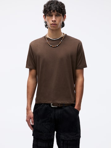 Pull&Bear Shirt in Brown: front