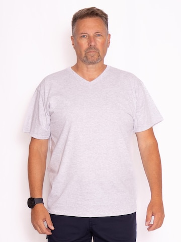 Maglietta 'V-Neck T-shirt' di FRUIT OF THE LOOM in grigio: frontale
