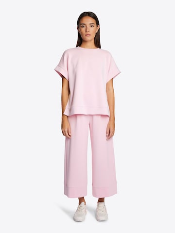 Rich & Royal Wide leg Pleat-Front Pants in Pink