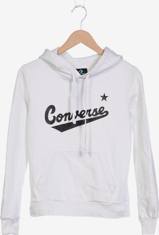 CONVERSE Sweatshirt & Zip-Up Hoodie in S in White: front