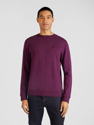BOSS Sweatshirt 'Westart' i lila: framsida