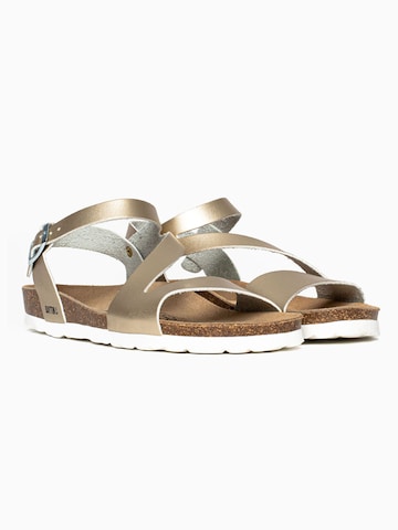 Bayton Sandalen met riem 'Jaeva' in Goud