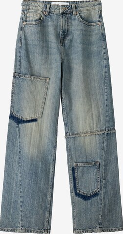 Bershka Regular Jeans in Blauw: voorkant