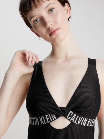 Calvin Klein Swimwear Korzet Jednodielne plavky - Čierna