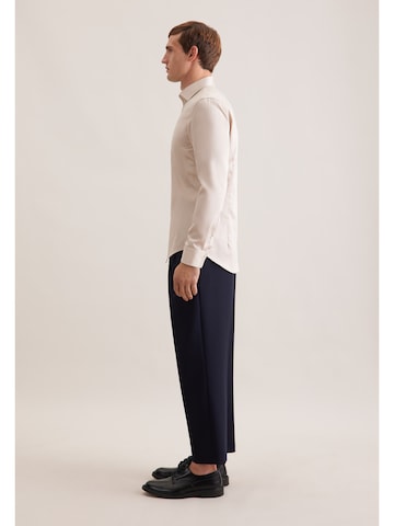 SEIDENSTICKER Slim fit Button Up Shirt in Beige