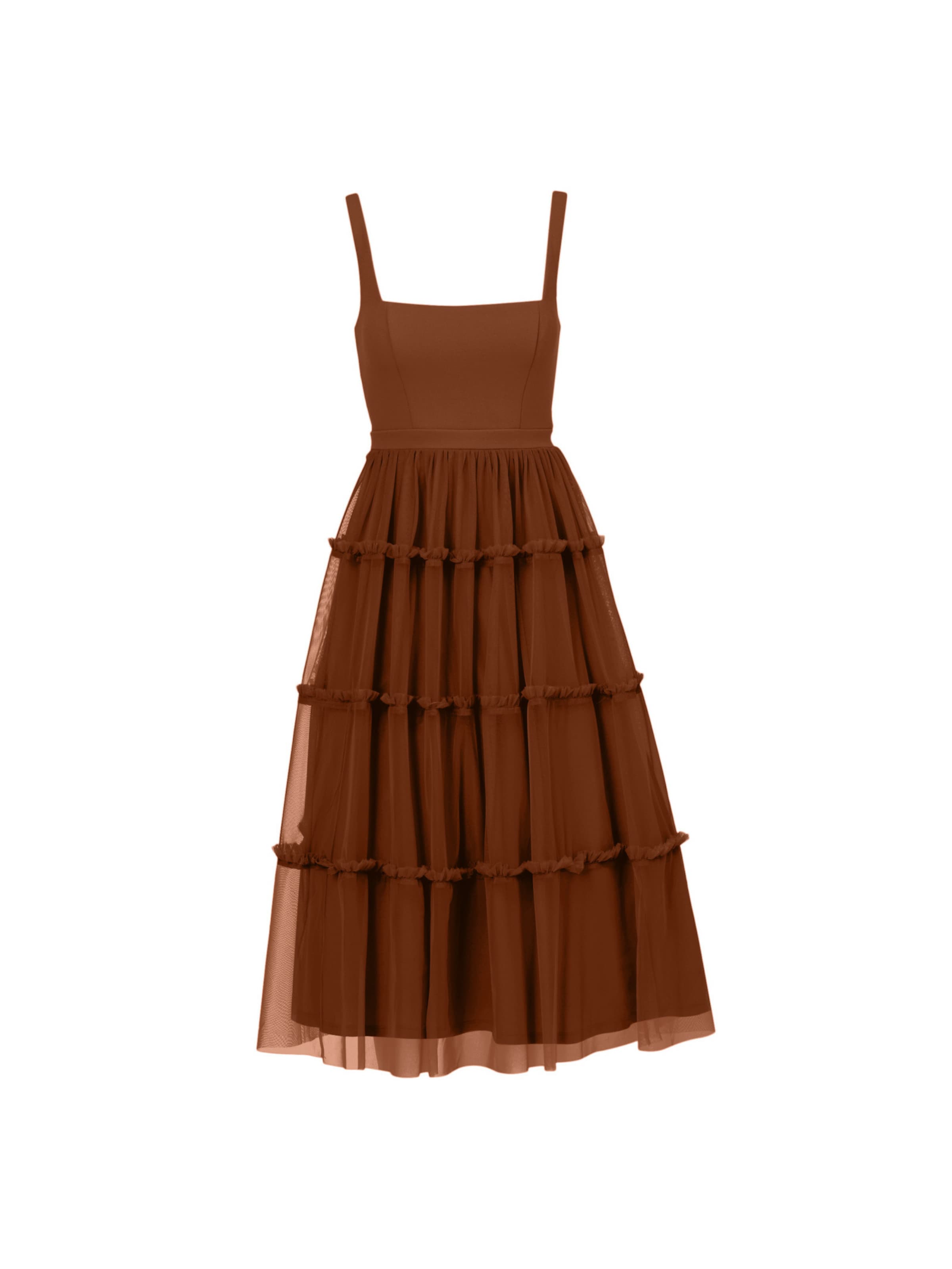 Adrianna Papell Cocktailjurk in Bruin: voorkant