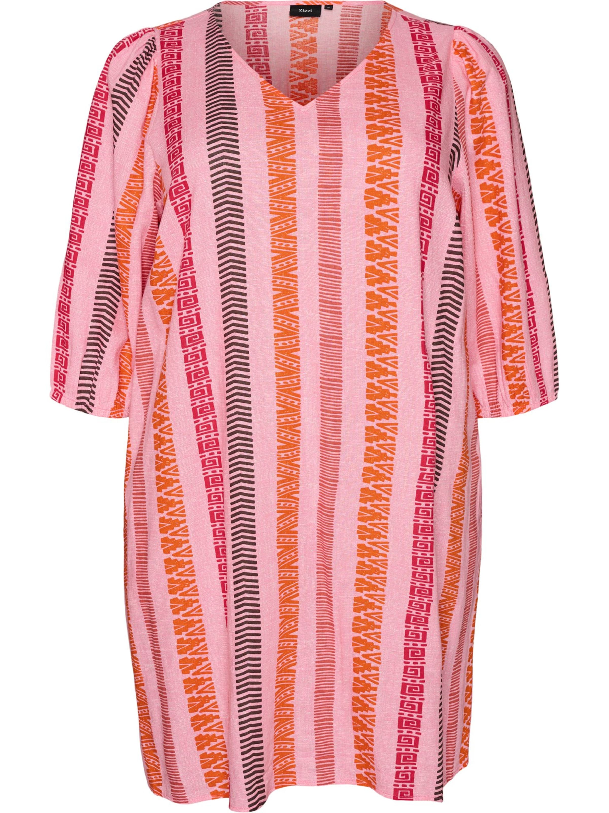 Zizzi Kjole 'VLINA' i pink: forside