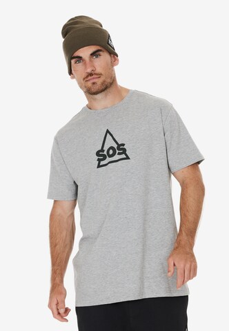 SOS Shirt in Grau: predná strana