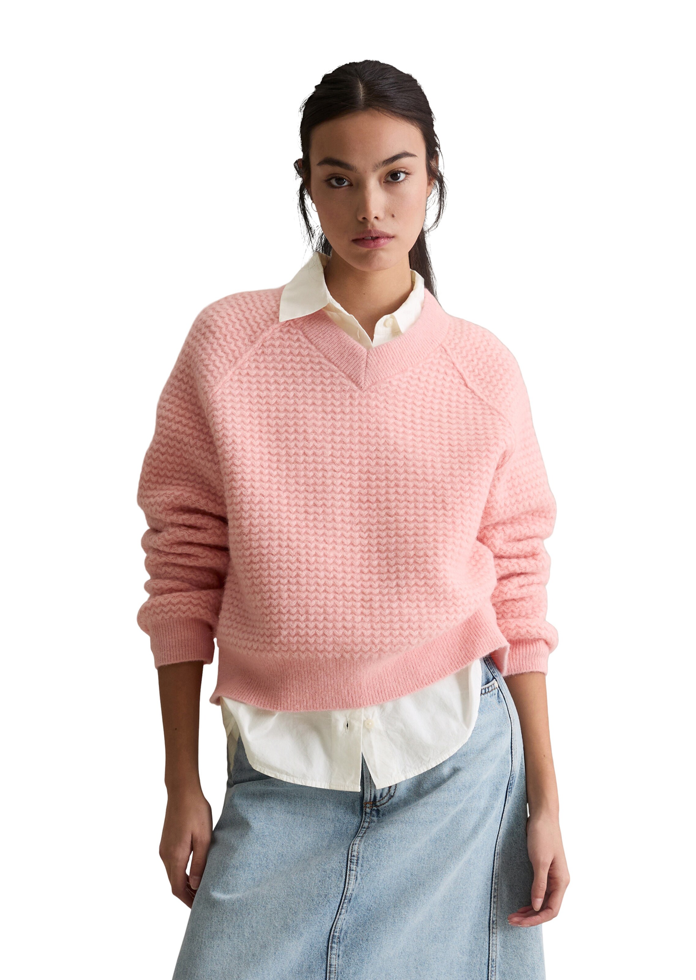 Marc O'Polo DENIM Trui in Roze: voorkant