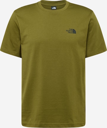 Tricou de la THE NORTH FACE pe verde: față