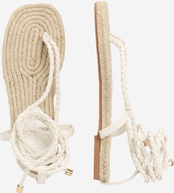 Warehouse T-bar sandals in White