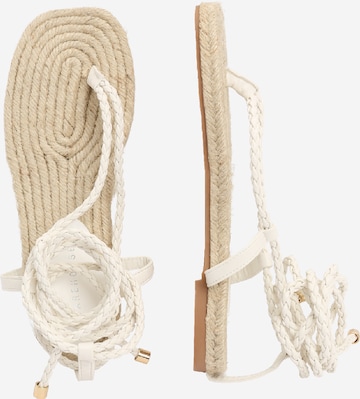 Warehouse T-bar sandals in White