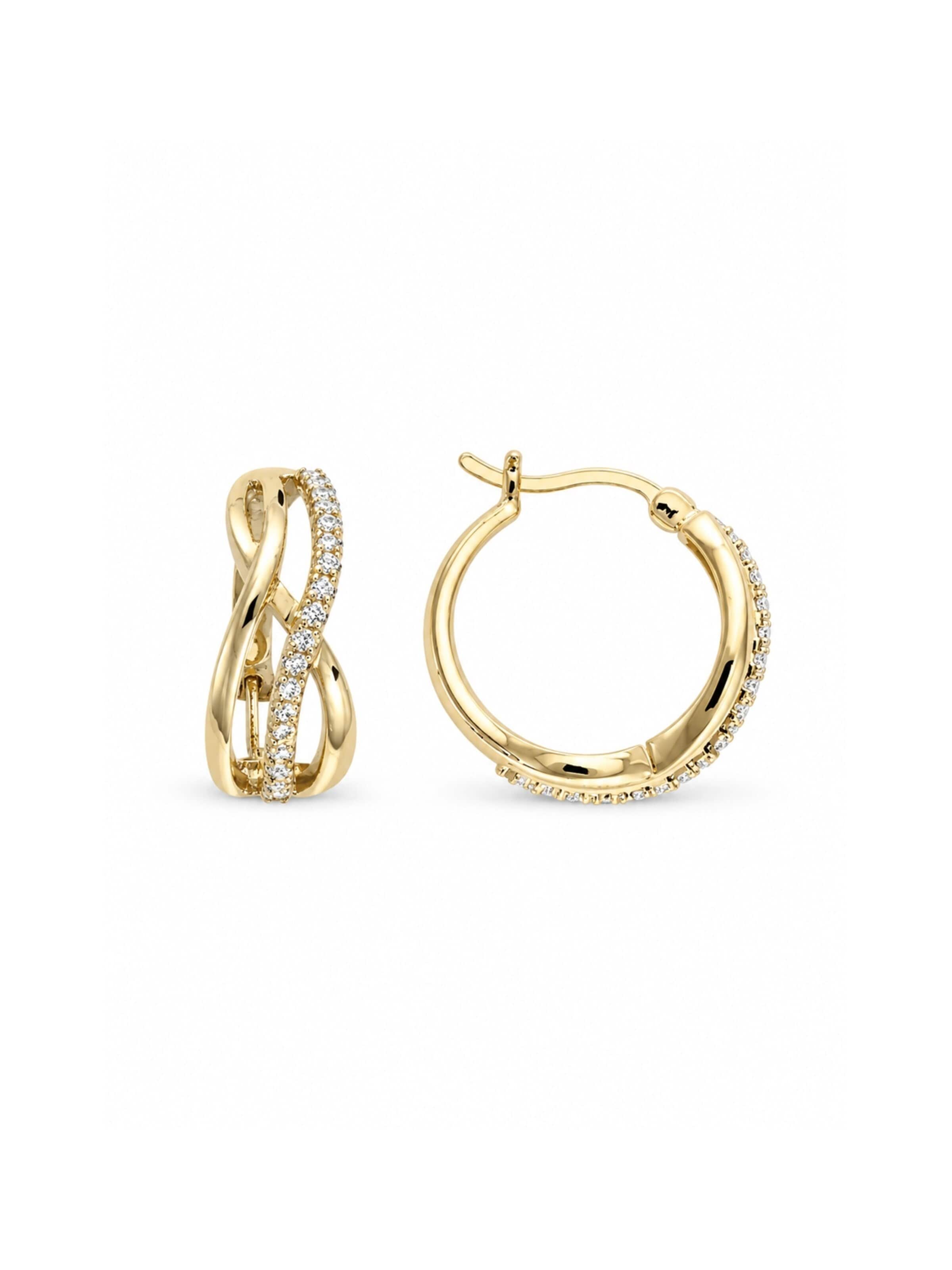 CHIVAL Earrings 'Twisted Glow' in Gold: front