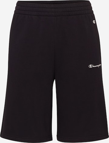 Loosefit Pantaloni de la Champion Authentic Athletic Apparel pe negru: față