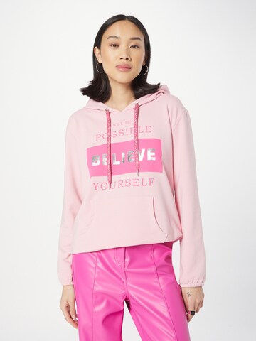 Key Largo Sweatshirt 'POSSIBLE' in Pink: front